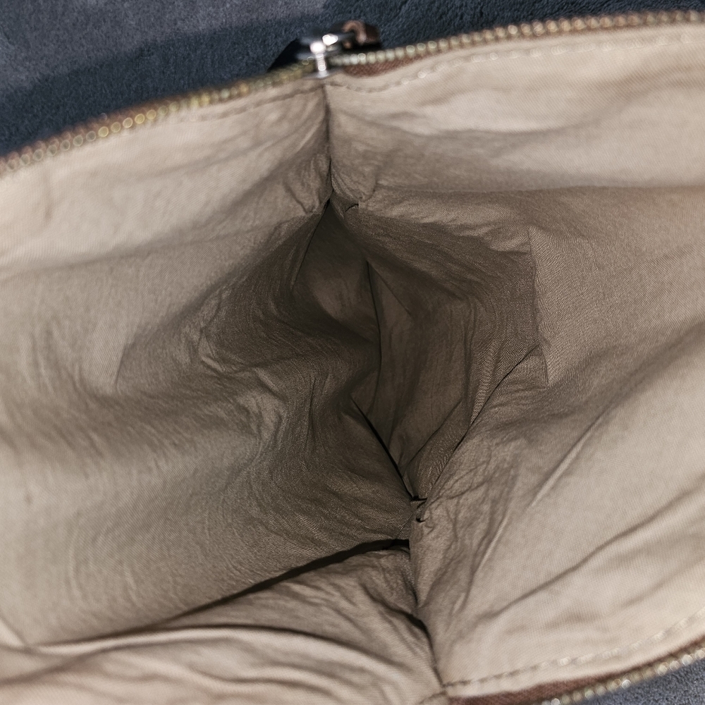 Lucky Brand Blue Suede Shoulder Bag with Brown Strap - Picture 12 of 14